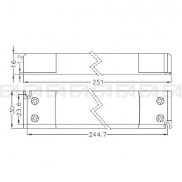 LED power supply ALN024030.242 technical drawing