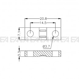 Cable clamp 0102.007 technical drawing