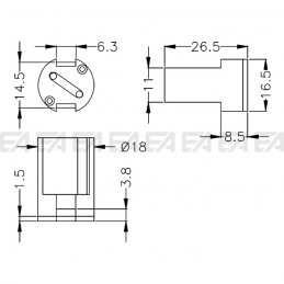 Lampholders M4X technical drawing