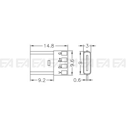 Connettore CNT24.SK.WW.SI.018 disegno tecnico