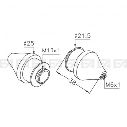 Adapter SPO157 technical drawing